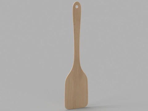 Wood Kitchen Spatula 3D Model