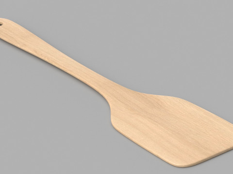 Wood Kitchen Spatula 3Dモデル