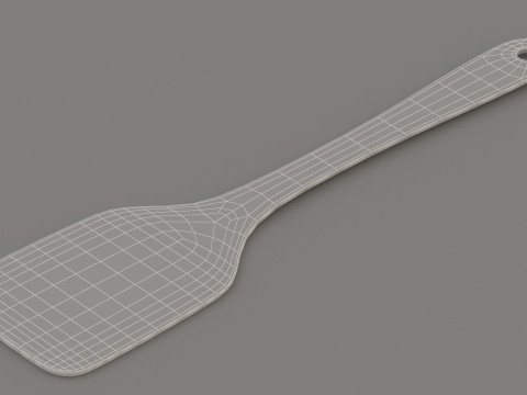 Wood Kitchen Spatula 3Dモデル