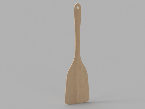 Wooden Kitchen Spatula Model 3D