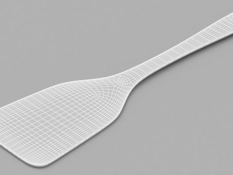 Wooden Kitchen Spatula Model 3D