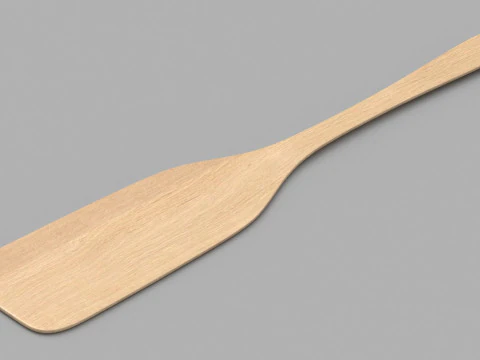 Wooden Kitchen Spatula 3D Model