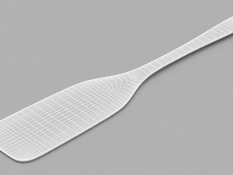 Wooden Kitchen Spatula 3D Model