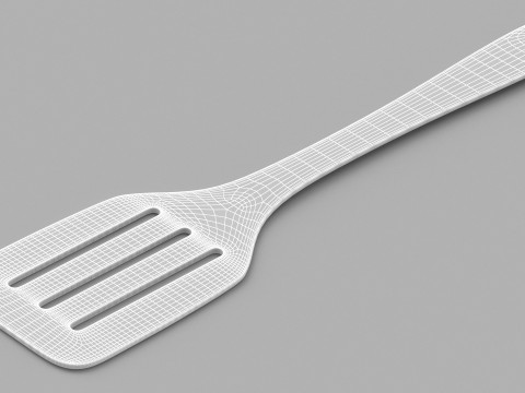 Wood Kitchen Spatula 3D Model
