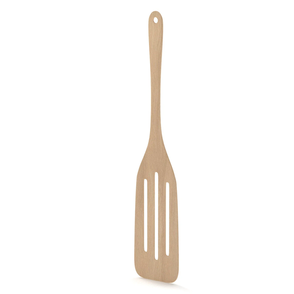 Wooden Kitchen Slotted Spatula 3D Model .c4d .max .obj .3ds .fbx .stl .blend