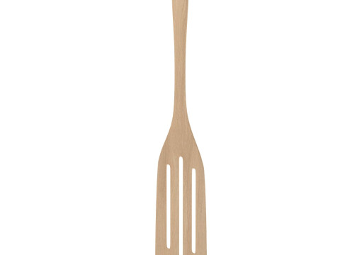 Wooden Kitchen Slotted Spatula 3D Model