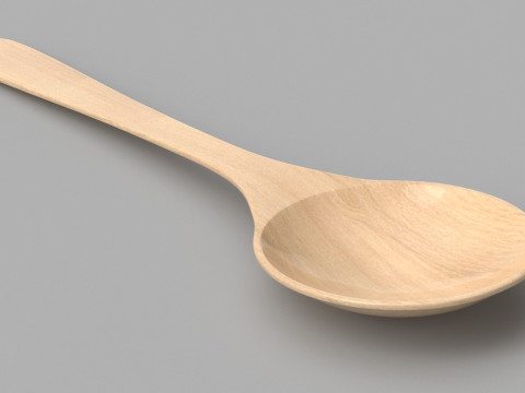 Wooden Kitchen Spoon Modèle 3D