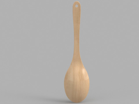 Wooden Kitchenware Collection 3D Model