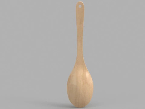 Wooden Kitchenware Collection 3D Model