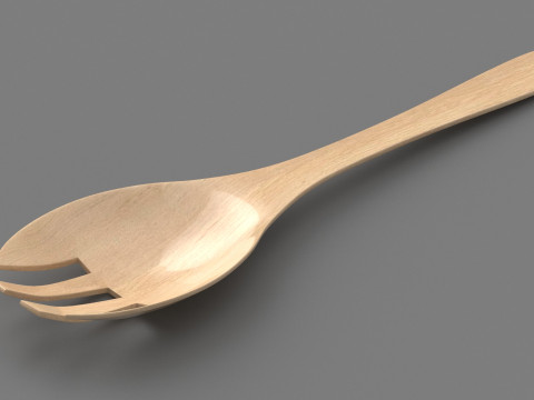 Wooden Kitchenware Collection 3D Model