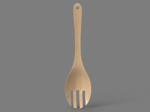 Wooden Kitchenware Collection 3D Model