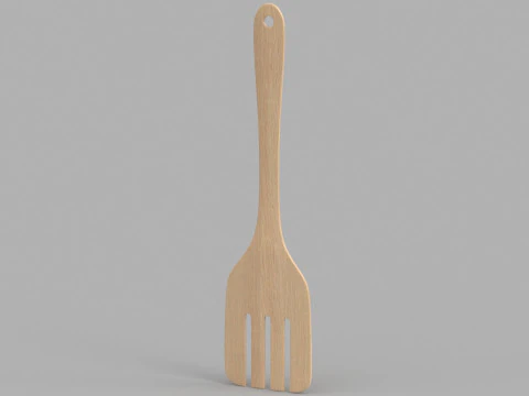 Wooden Kitchenware Collection 3D Model
