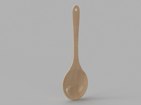 Wooden Kitchenware Collection 3D Model