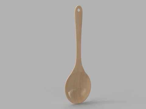 Wooden Kitchenware Collection 3D Model