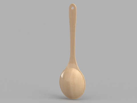 Wooden Kitchenware Collection 3D Model