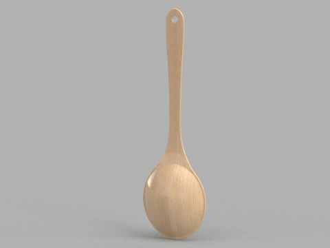 Wooden Kitchenware Collection 3D Model
