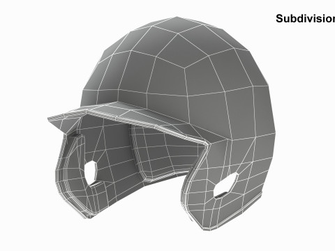 Baseball Batting Helmet 02 Model 3D