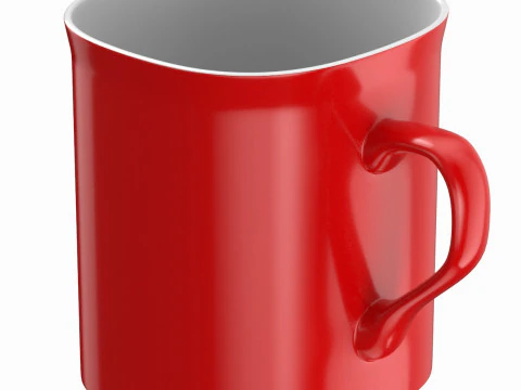 Coffee Mug Red 3D Model
