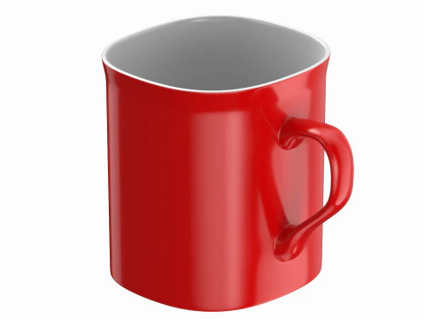 Coffee Mug Red 3D Model