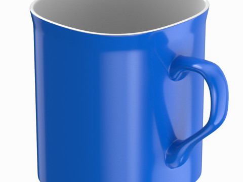 Coffee Mug Blue 3D Model