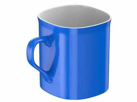 Coffee Mug Blue 3D Model