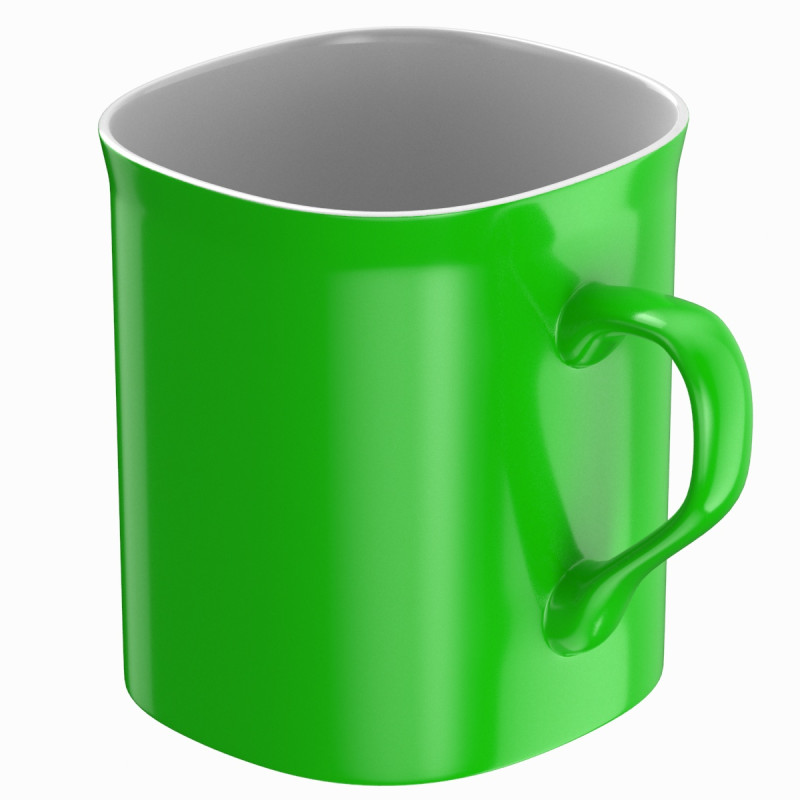 Coffee Mug Green 3Dモデル .c4d .max .obj .3ds .fbx .stl .blend