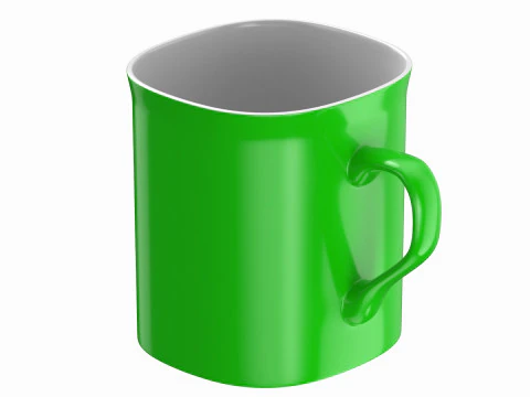 Coffee Mug Green 3D Model