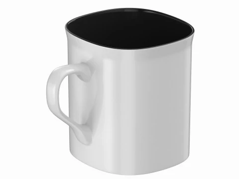 Caneca de caf&eacute; branca Modelo 3D