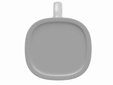 Caneca de caf&eacute; branca Modelo 3D