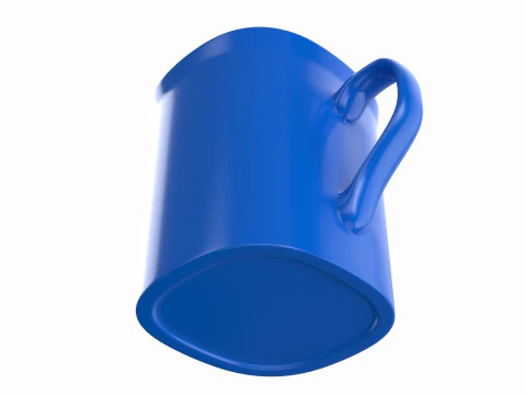 Caneca de caf&eacute; branca Modelo 3D