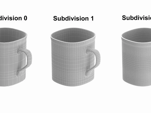 Caneca de caf&eacute; branca Modelo 3D