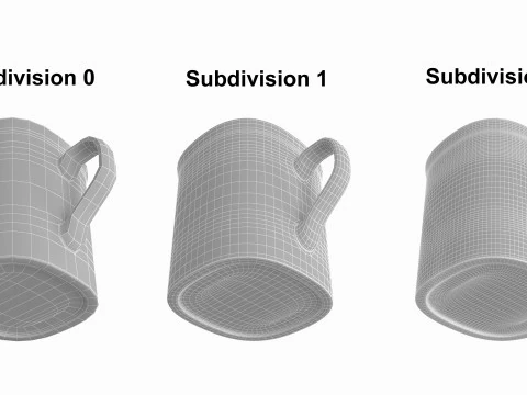 Caneca de caf&eacute; branca Modelo 3D