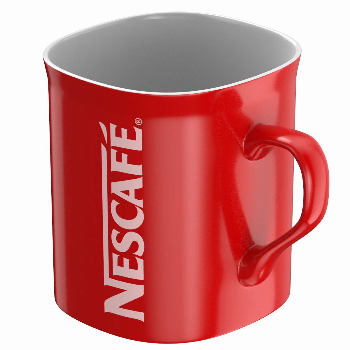Nescafe Coffee Cup Red 3D Model .c4d .max .obj .3ds .fbx .stl .blend 
