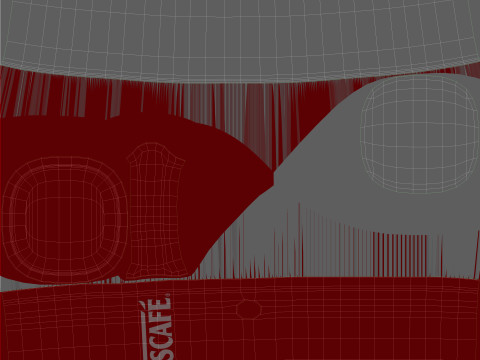 Nescafe Coffee Cup Red 3Dモデル