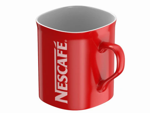 Nescafe Coffee Cup Black 3D Model