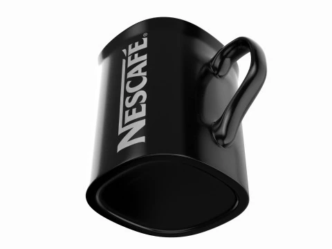 Nescafe Coffee Cup Black 3D Model