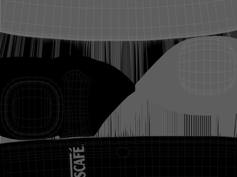 Nescafe Coffee Cup Black 3D Model