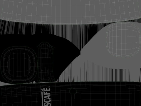 Nescafe Coffee Cup Black 3D Model