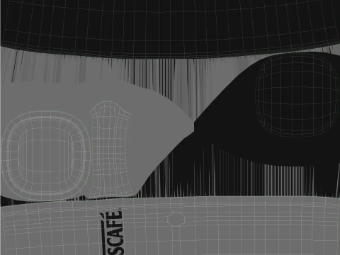 Nescafe Coffee Cup Black 3D Model