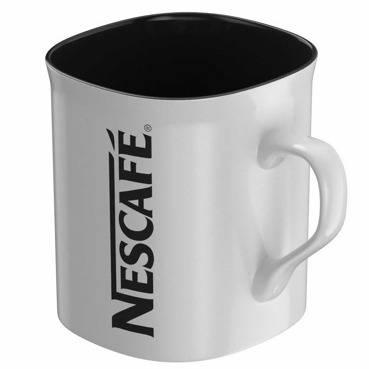 Nescafe Coffee Cup White 3D Model .c4d .max .obj .3ds .fbx .stl .blend