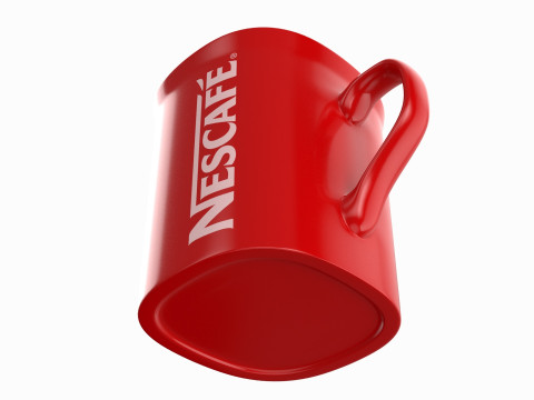 Nescafe Coffee Cup White 3D Model