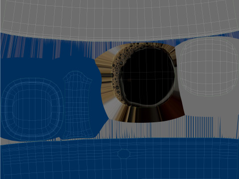 Coffee Mug Blue With Coffee Modelo 3D