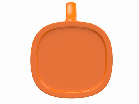 Coffee Mug Orange With Coffee 3D Model