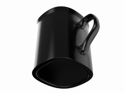 Coffee Mug Orange With Coffee 3D Model