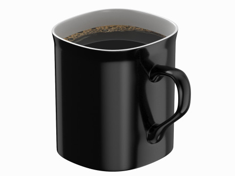 Coffee Mug Black With Coffee 3D Model