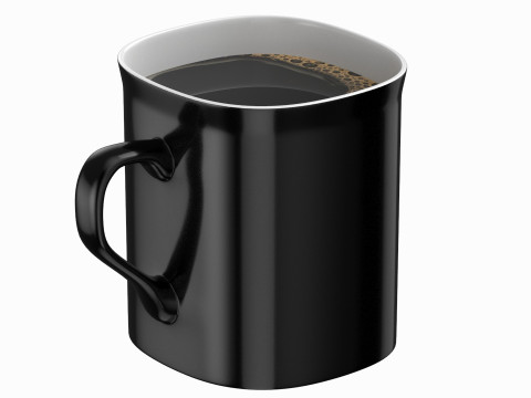 Coffee Mug Black With Coffee 3D Model
