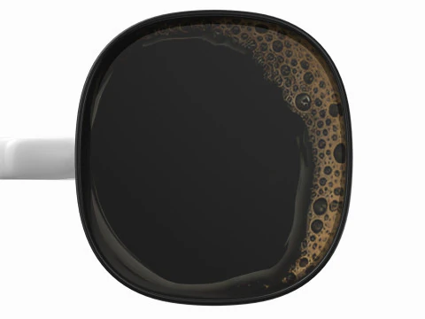 Coffee Mug White With Coffee 3D Model