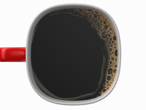 Nescafe Coffee Cup Red With Coffee 3D Model