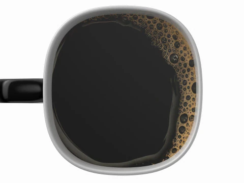 कॉफ़ी के साथ नेस्कैफ़े कॉफ़ी कप लाल 3D मॉडल