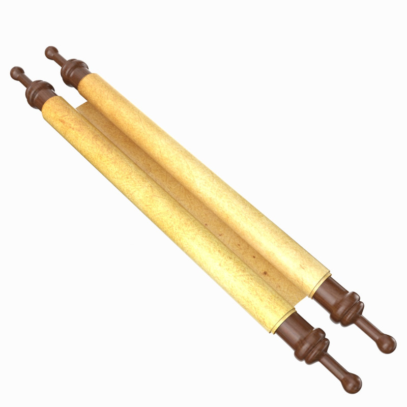 Scroll 02 3D Model .c4d .max .obj .3ds .fbx .stl .blend